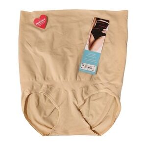 Assets high waist shapewear panty nude tan Closet Basics Size 1x Plus Size NWT